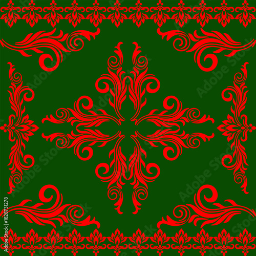 Classic Damask Seamless
Pattern - Vector Illustration for Elegant Textile
Design,Damask,Jacquard loom, Brocade, Satin weave,ethnic, geometric, textile, fabric, motif, retro, 