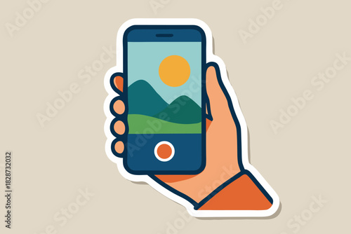 Bright Phone Screen Displaying Content