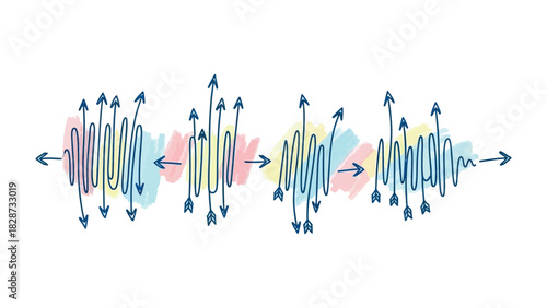 Abstract Direction: A dynamic artistic composition, featuring an intricate web of arrows and lines with vibrant color, symbolizes the complex interplay of movement and direction.