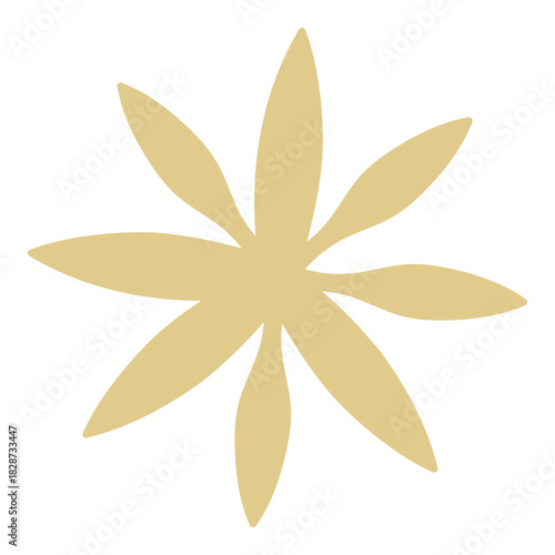 Abstract pollen particle star-shaped icon illustration