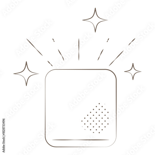 Clean air purifier line art monochrome illustration