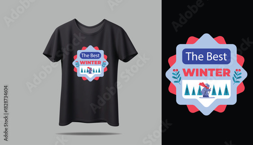 Best WINTER T-shirt creative design using adobe illustrator and your best choice...