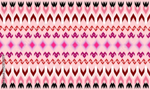 Ikat seamless pattern. Traditional ornament. Tribal pattern. Folk motif. Can be used for wallpaper, textile, wrapping