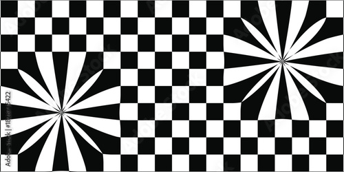 Black and white checkered pattern, Checkerboard seamless pattern,eps.10