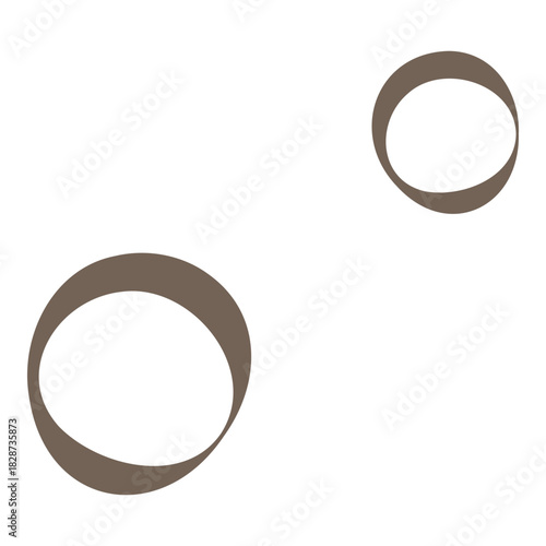 Brown Round Pollen Particles Simple Illustration