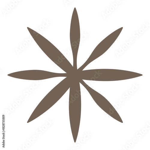 Brown Pollen Silhouette Simple Flat Illustration