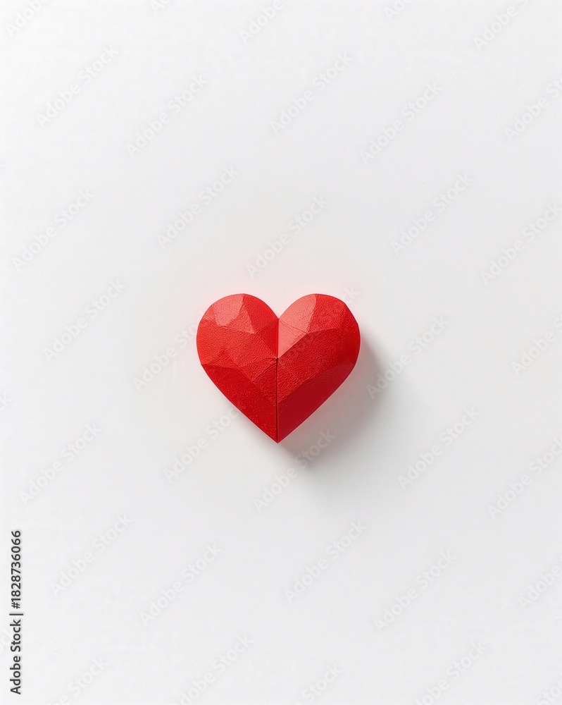 Obraz premium Red Paper Heart For Valentines Day