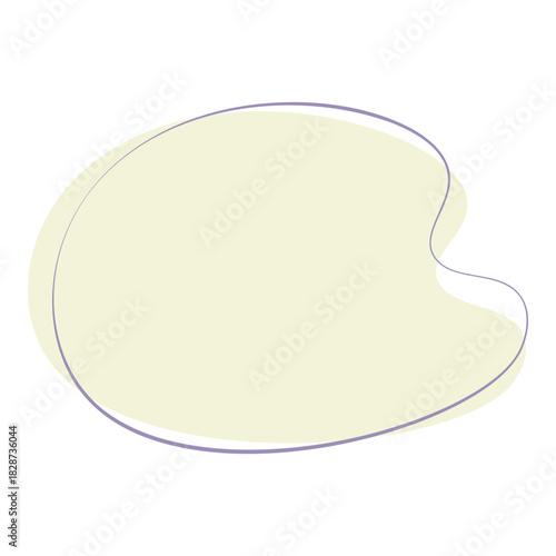 Minimal soft yellow abstract frame illustration
