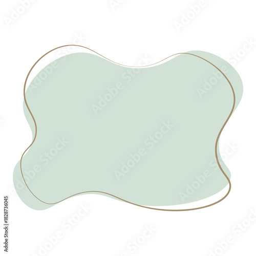 Soft Mint Green Organic Frame Illustration