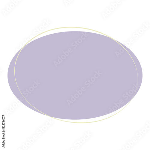 Soft lavender abstract oval frame illustration