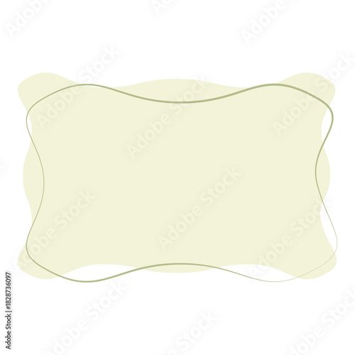 Soft cream abstract frame with gentle lines illustration