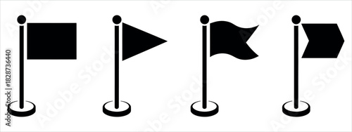 Set your goals and watch your dreams come true with these inspiring flag icons, perfect for success and achievement visualization in your next project.