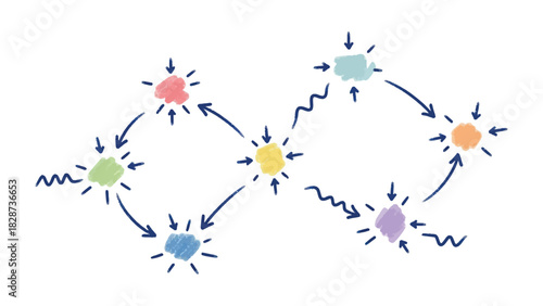 Network of Light: An abstract representation of interconnected nodes and lines, illustrating the flow of energy or information.