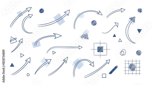 Arrows of Direction: A collection of various arrows, each pointing in a different direction, offering a versatile visual representation of choices and movement.