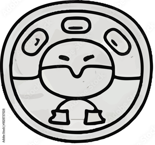 Hand holding mobile device with accessible braille-like interface
