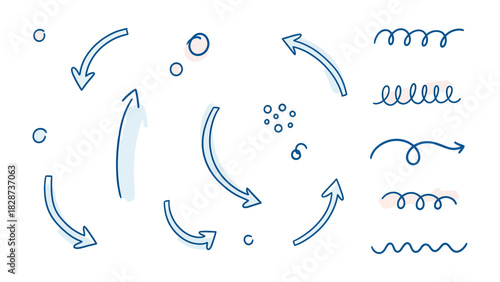 Directional Elements: A collection of various arrows and freeform elements, meticulously designed to guide and highlight direction, presenting a versatile array of options for visual communication.