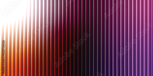 dark gradient background and vivid orange, blue, and lilac light streaks. Futuristic distortion, moody abstract glow, reeded vertical blur. Vector illustration