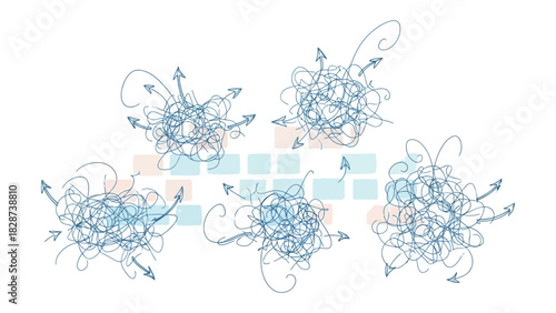 Chaos and Order: A conceptual representation of complex, interconnected ideas, visualized with a balance between untamed chaos and structured elements. 