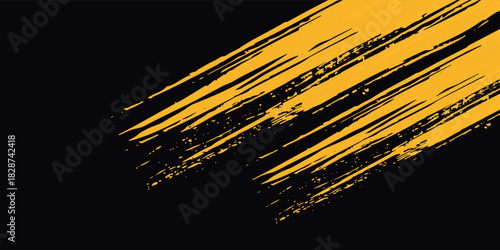 Halftone yellow dots pattern and black gradient grunge texture background. Dotted line comic sport style vector illustration.eps.10