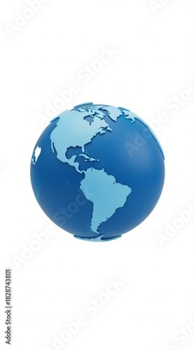 globe on white background