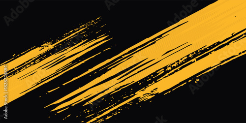 Halftone yellow dots pattern and black gradient grunge texture background. Dotted line comic sport style vector illustration.eps.10