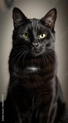black cat portrait