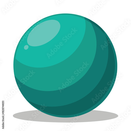 Green Exercise Ball with Shadow