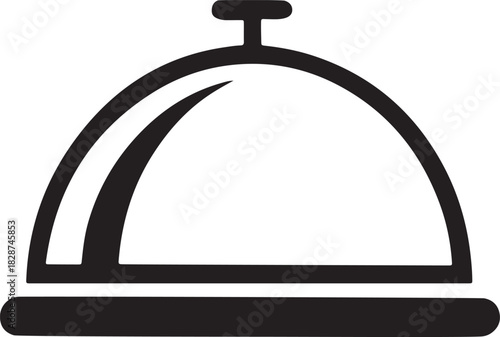 Service Bell Black and White