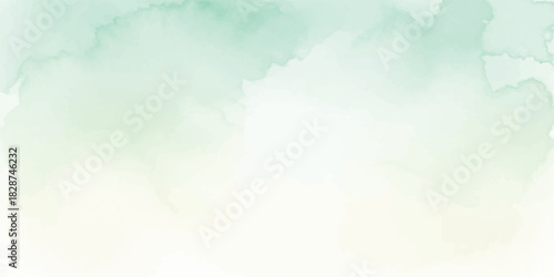 Abstract watercolor background texture in pastel green and white soft blended gradient wash perfect for subtle design elements