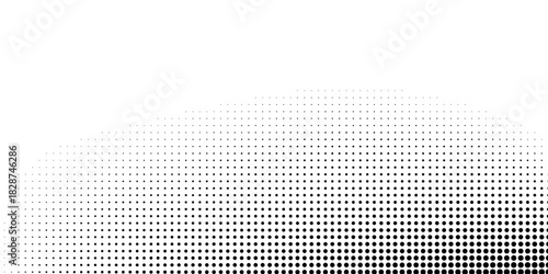 Wave halftone pattern. Halftone dots background. Vector