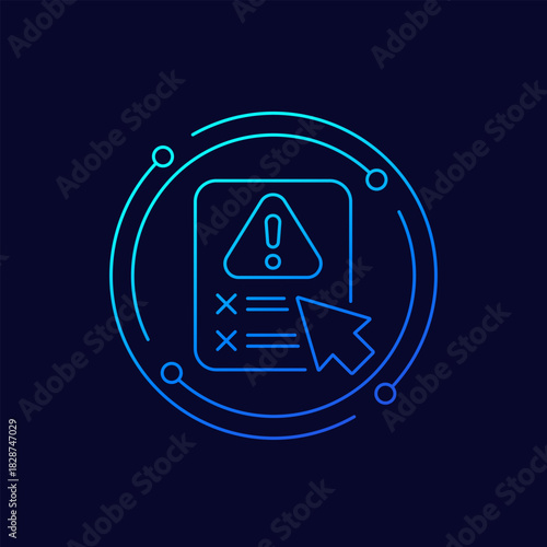 problem or issue icon, linear design