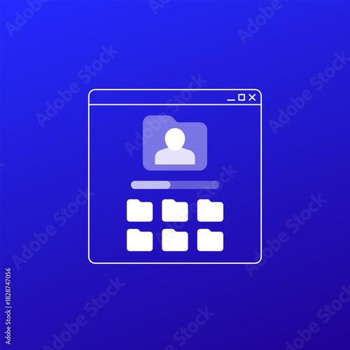 User data backup design with folders