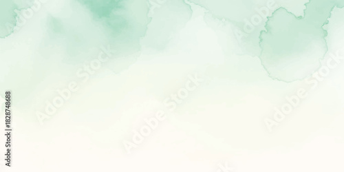 Abstract watercolor background with fluid shapes pale green and white gradient perfect for textures and backgrounds