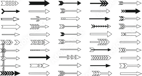 set of vector arrows