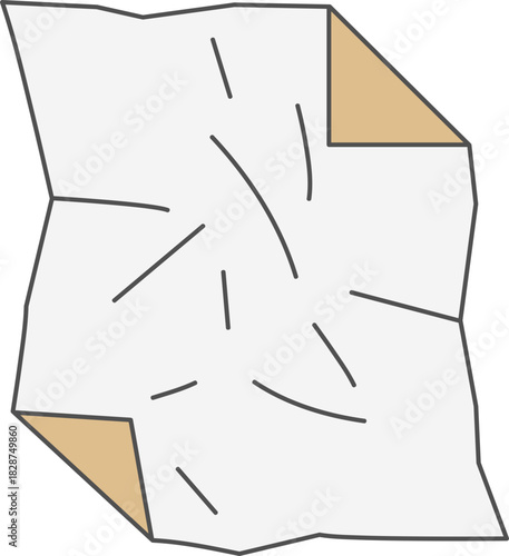 Vector illustration of crumpled paper