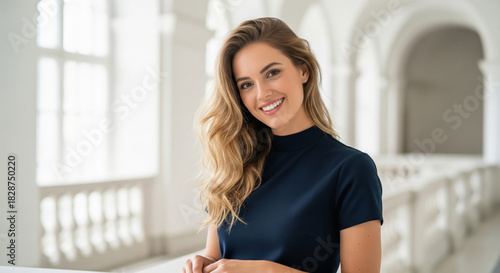 Smiling Professional Woman Portrait in Elegant Bright Interior Free Download Smiling Professional Woman Portrait in Elegant Bright Interior - GFXLoad
