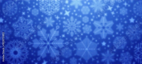Abstract white snowflake halftone pattern dot, on soft blue background. Minimal clean modern banner. Illustration vector eps10