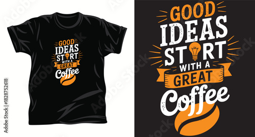 Coffee graphic vector t-shirt design print.