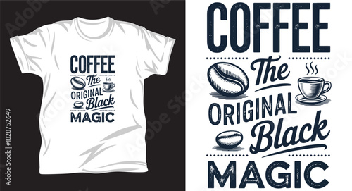 Coffee graphic vector t-shirt design print.