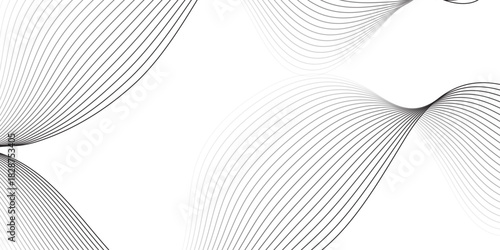 gray wave curve lines banner background design. Digital frequency track equalizer. Stylized line art background. modern soft luxury texture with smooth and clean vector subtle background illustration