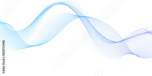 blue wave curve lines banner background design. Digital frequency track equalizer. Stylized line art background. modern soft luxury texture with smooth and clean vector subtle background illustration