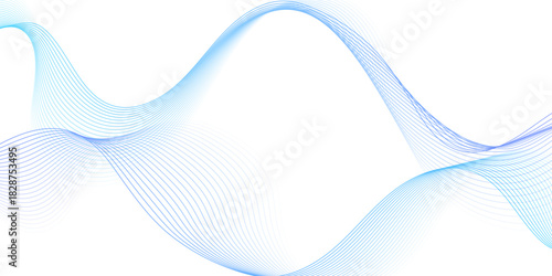 blue wave curve lines banner background design. Digital frequency track equalizer. Stylized line art background. modern soft luxury texture with smooth and clean vector subtle background illustration