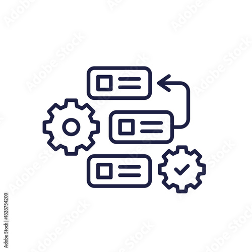 product backlog line icon, project management tools