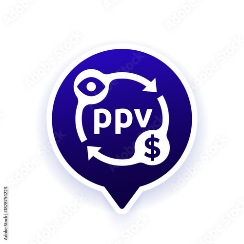 ppv, pay per view icon design