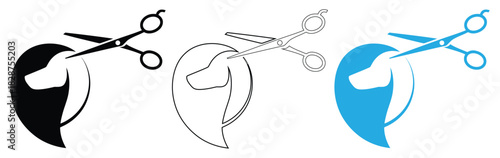 Stylish dog grooming salon logo for pet care businesses,Logo for pet hair salon  pet hairdressing and grooming shop  shop for dogs and cats