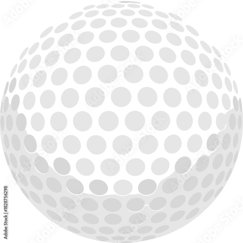 Dimpled Abstract Golf Ball Sports Equipment Sphere Illustration