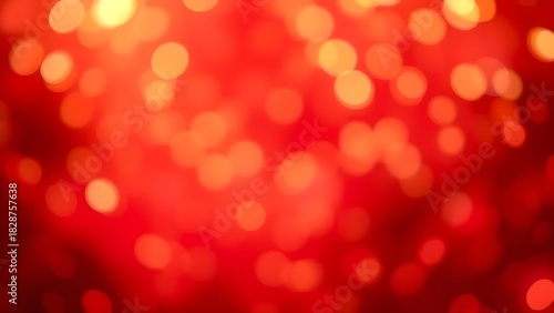 The red bokeh twinkling lights are blurry레드컬러의 보케 반짝이는 불빛이 흐릿하다
