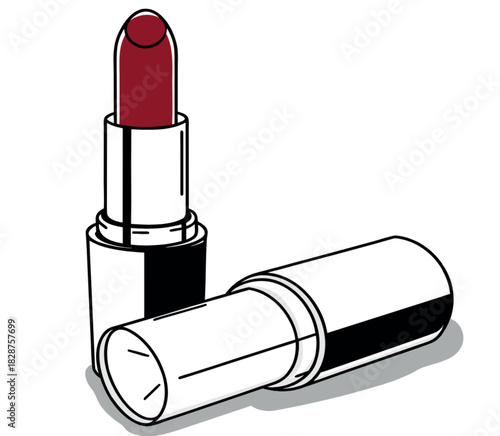 lipstick on white background