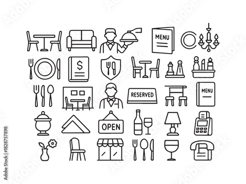 Coffee Shop Barista and Espresso Glyph Icons Set - Coffee Maker Bean and Beverage Vector