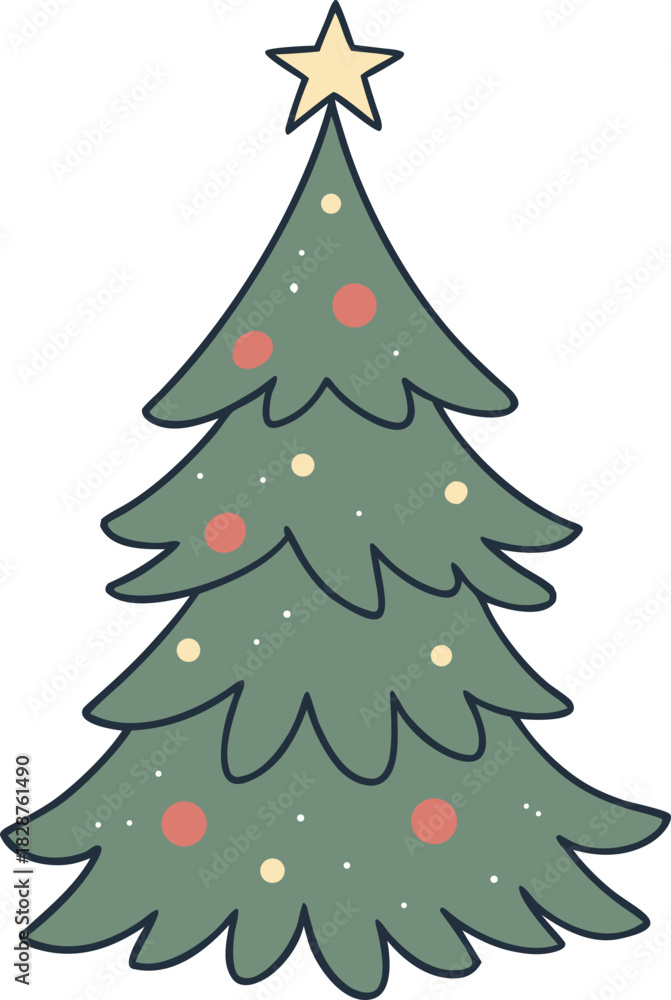 Fototapeta premium green christmas tree